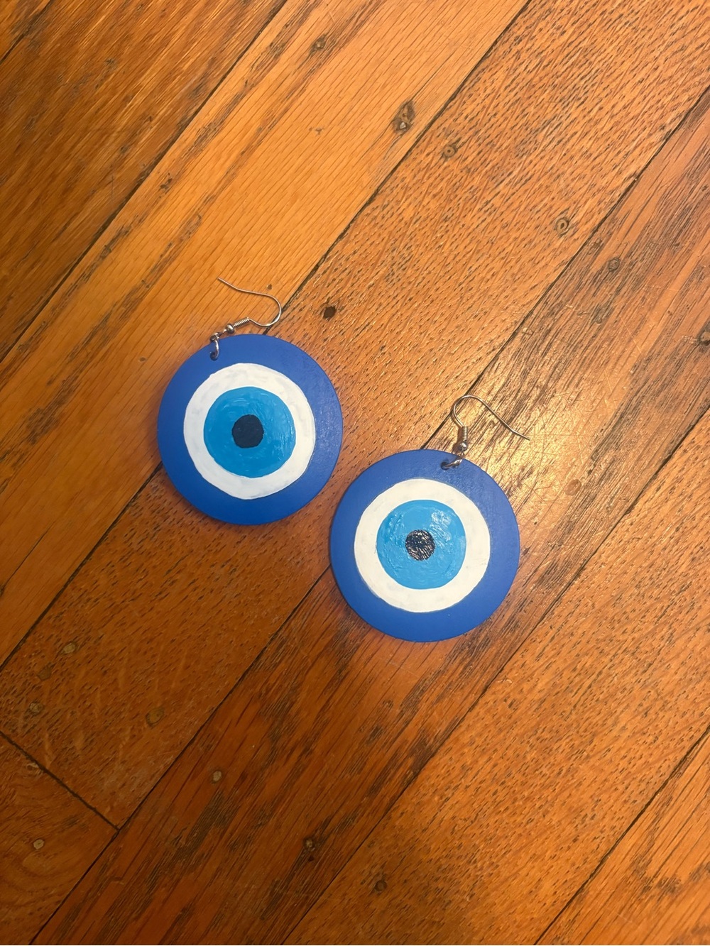 Blue Evil Eye Earrings
